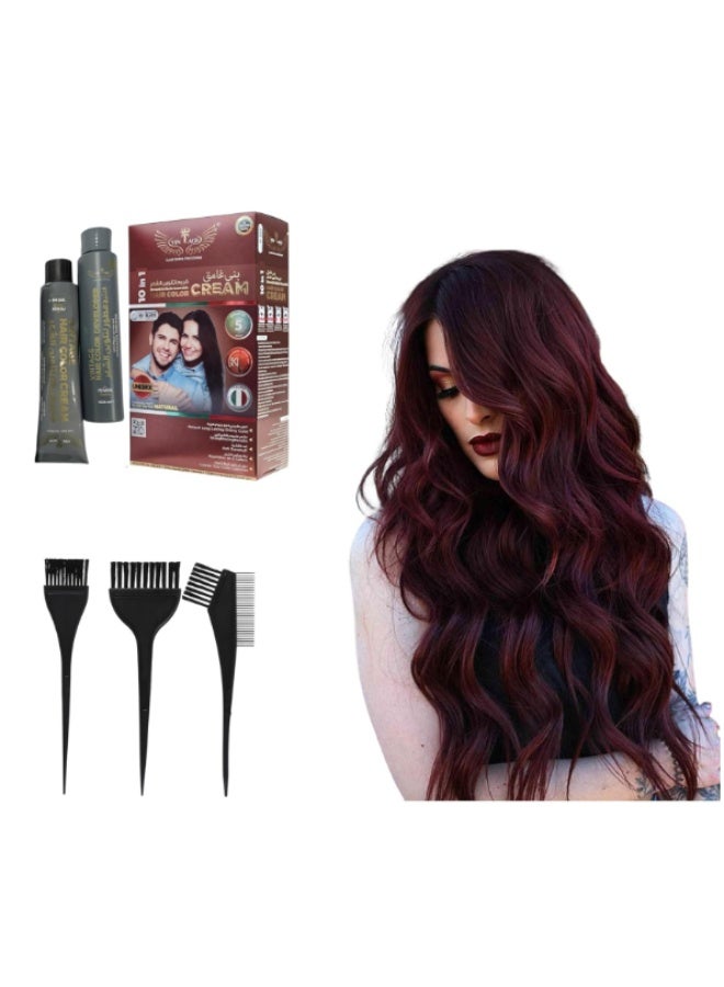 Vintage Apple Anaerobic Hair Cream – 100% Organic Hair Dye and Natural Hair Color Cream, 200ml (10-in-1), offered in three unique shades and scents. 5 Pack of (Reddish Brown) - Image 2